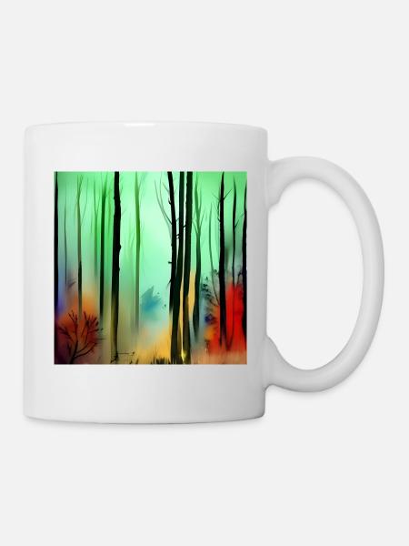 Autumn watercolor forest - Mug - white