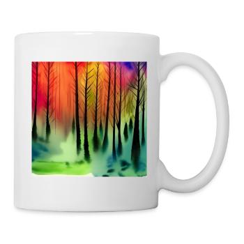 Mysterious watercolor nature forest - Mug - white - Right