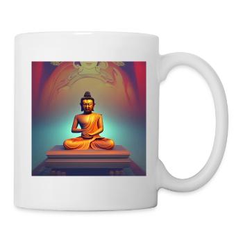 Portrait de statue de Bouddha - Mug blanc - blanc - Droite