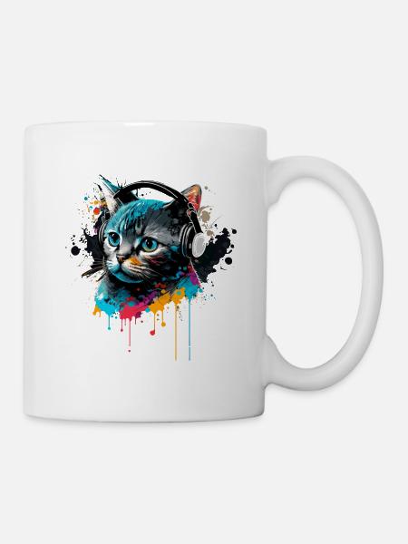 Music Cat - Mug - white