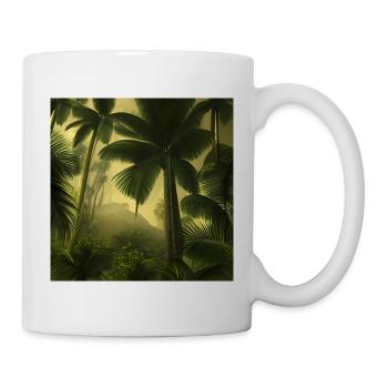 Ein Wald mit Palmen - Tasse - Weiß - Rechts