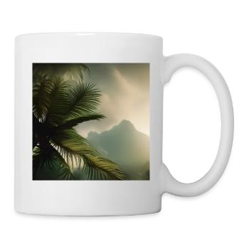Beau palmier - Mug blanc - blanc - Droite