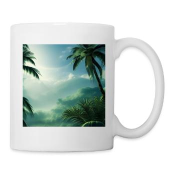 Palmier vacances nature - Mug blanc - blanc - Droite