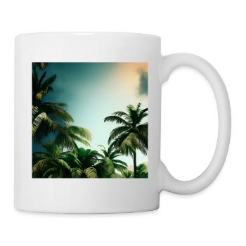 Paysage avec des palmiers - Mug blanc - blanc - Droite