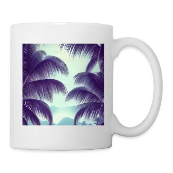 Art des feuilles de palmier - Mug blanc - blanc - Droite