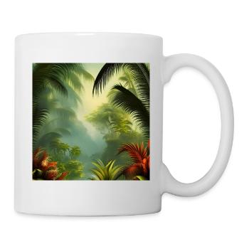 Exotic jungle artwork - Mug - white - Right