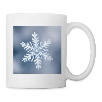 Winter-Schneeflocken-Porträt - Tasse - Weiß - Rechts