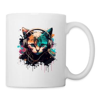 Conception de chat de joueur - Mug blanc - blanc - Droite