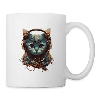 Je n’ai besoin que de chats et de musique - Mug blanc - blanc - Droite