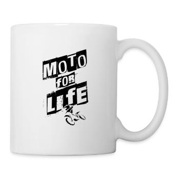 Moto for life - Mug blanc - blanc - Droite