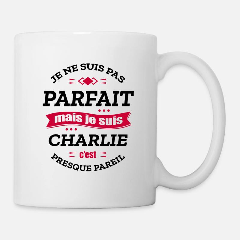 CHARLIE PARFAIT - PRENOM CHARLIE - Mug blanc - blanc