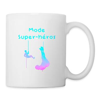 En mode super-héros - Mug blanc - blanc - Droite
