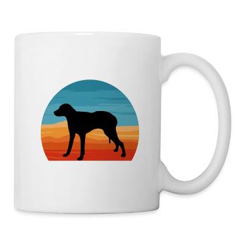 Chien Francais Blanc Et Orange Dog Silhouette - Mug - white - Right