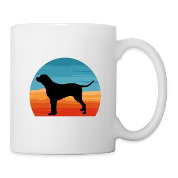 Grand Anglo Francais Tricolore Hundesilhouette - Tasse - Weiß - Rechts
