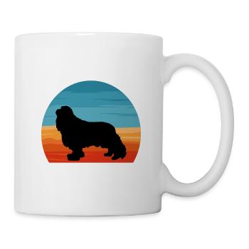 Cavalier King Charles Spaniel Dog Silhouette - Mug - white - Right