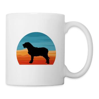 Istrian Coarse Haired Hound Dog Silhouette Retro - Mug - white - Right