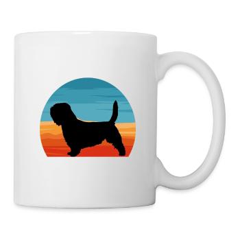 Basset Griffon Vend Grand Dog Silhouette Retro - Mug - white - Right