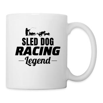 Husky Schlitten Hunderennen Alaskan Racers - Tasse - Weiß - Rechts