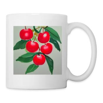 Winter cherry art - Mug - white - Right