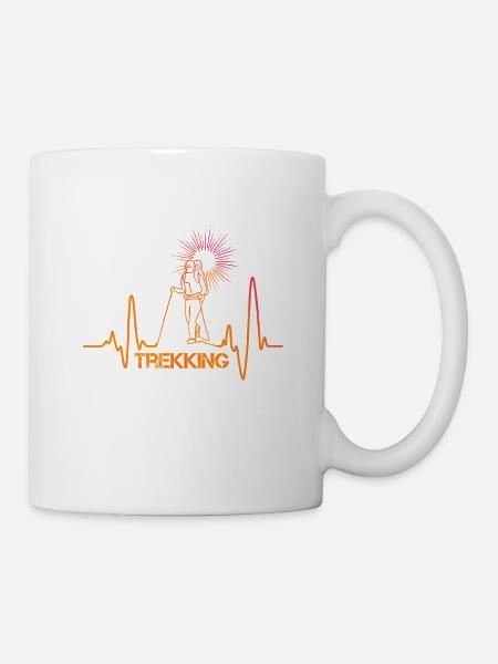 Herzschlag-Trekking - Tasse - Weiß