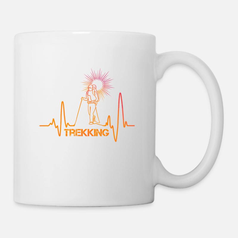 Herzschlag-Trekking - Tasse - Weiß