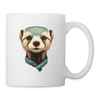 Retro Frettchen - Tasse - Weiß - Rechts
