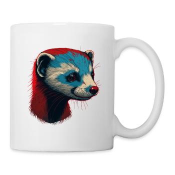 Rotes Frettchen - Tasse - Weiß - Rechts