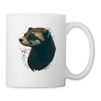 Amoureux du furet - Mug blanc - blanc - Droite