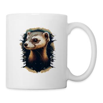Frettchenbesitzer Geschenk - Tasse - Weiß - Rechts