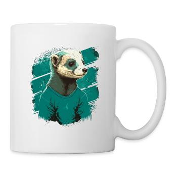 Ferret with Shirt - Mug - white - Right