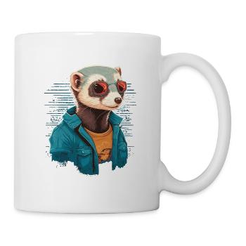 Kühles Frettchen - Tasse - Weiß - Rechts