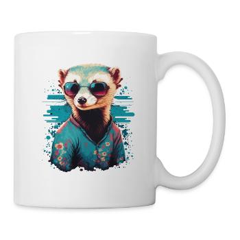 Ferret with Sunglasses - Mug - white - Right