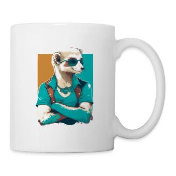 Frettchen Dude - Tasse - Weiß - Rechts