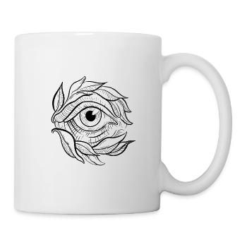 Florales Auge - Tasse - Weiß - Rechts