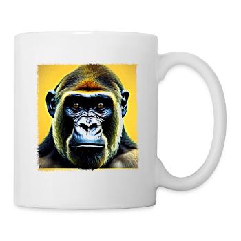 Gorille jaune de la forêt tropicale humide - Mug blanc - blanc - Droite