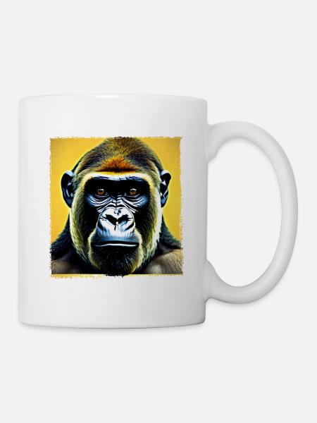 Gorille jaune de la forêt tropicale humide - Mug blanc - blanc