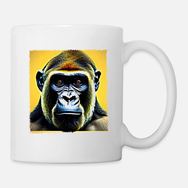 Gorille jaune de la forêt tropicale humide - Mug blanc - blanc