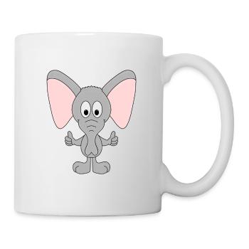 ELEFANT - TIER - TIERISCH - GUT - KIND - BABY - Tasse - Weiß - Rechts