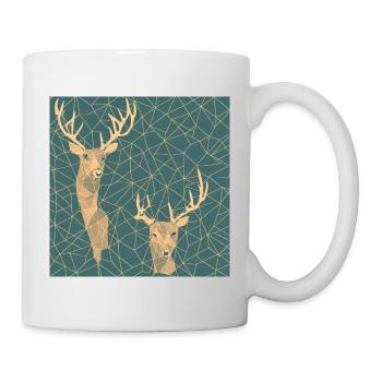 Deer Roe deer geometrically - Mug - white - Right