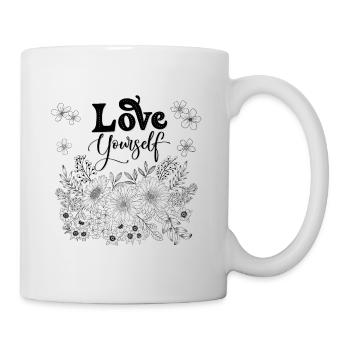 Love Yourself. Florals. - Mug - white - Right