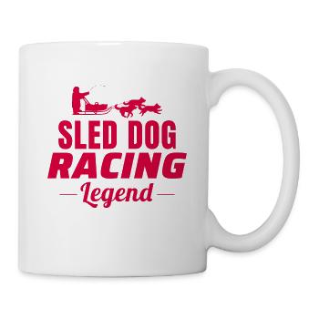 Husky Schlitten Hunderennen Alaskan Racers - Tasse - Weiß - Rechts