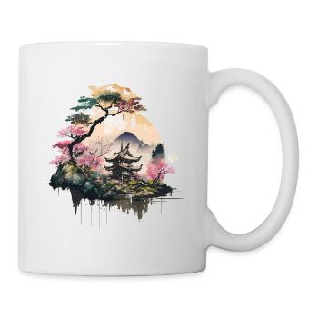 Paysage japonais - Mug blanc - blanc - Droite