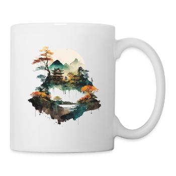 Japanische Natur - Tasse - Weiß - Rechts