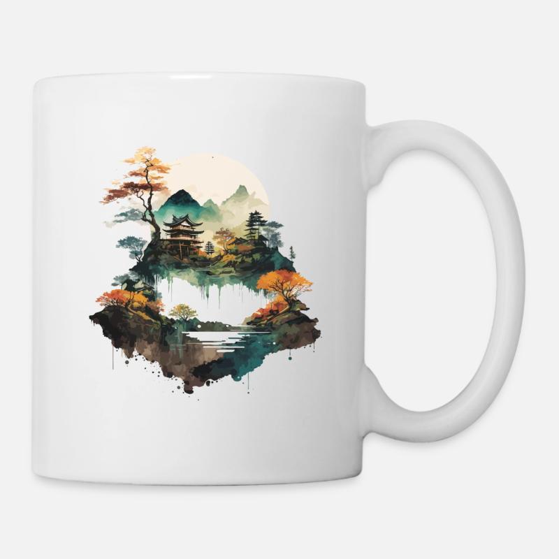 Nature japonaise - Mug blanc - blanc