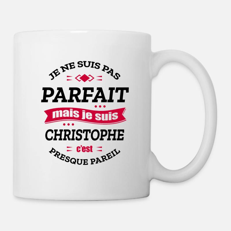 CHRISTOPHE PARFAIT - PRENOM CHRISTOPHE - Mug blanc - blanc