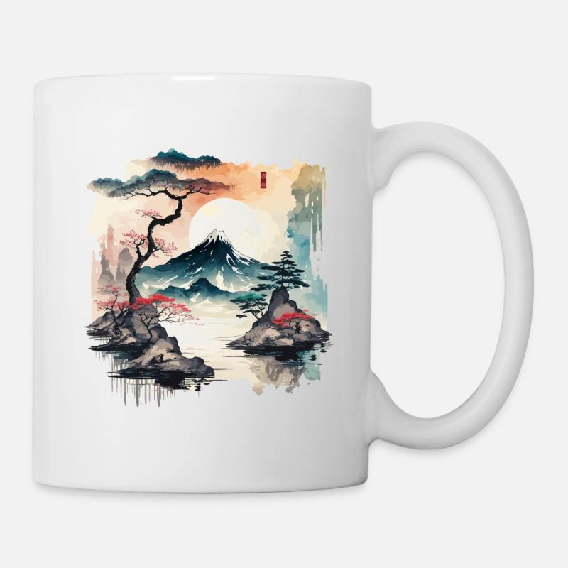 Lac Watercolor - Mug blanc - blanc