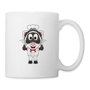 KOCH - BÄCKER - FRETTCHEN - TIER - TIERISCH - GUT - Tasse - Weiß - Rechts
