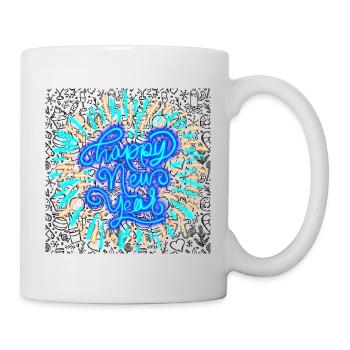 Frohes neues Jahr! - Tasse - Weiß - Rechts