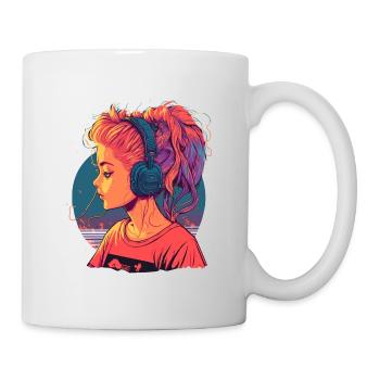 Belle fille d’anime - Mug blanc - blanc - Droite