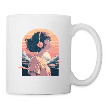 Fille mélomane - Mug blanc - blanc - Droite
